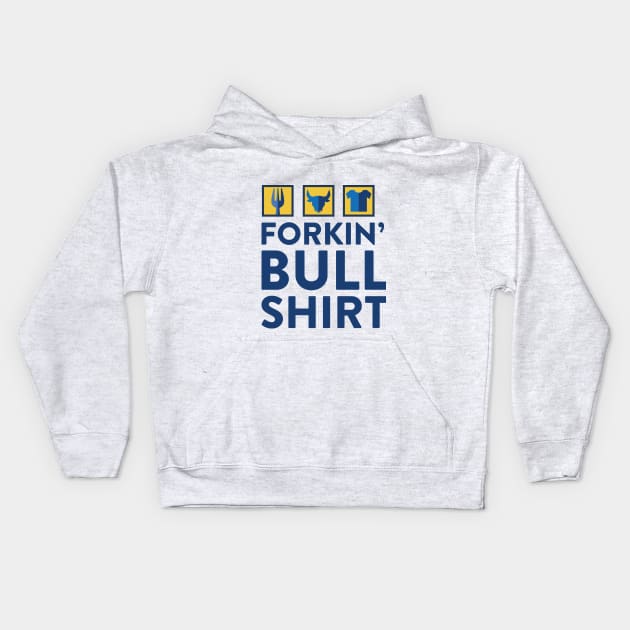 forking bull shirt Kids Hoodie by Naive Rider